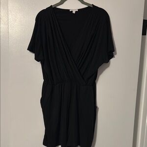 Black Wrap Romper (shorts)